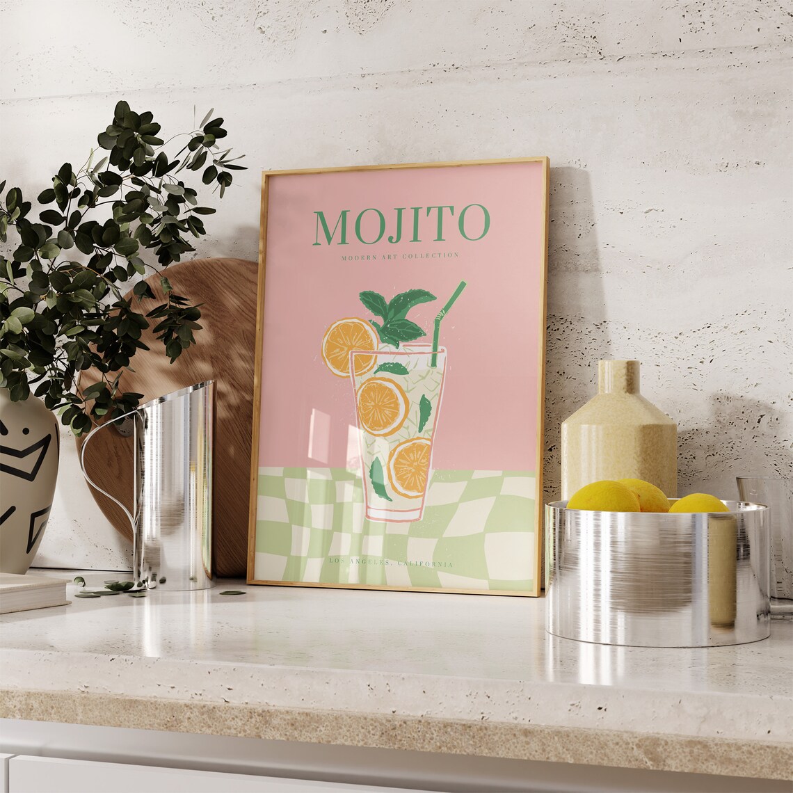 Mojito Cocktail Drink Print, Modern Kitchen Decor - Image 2