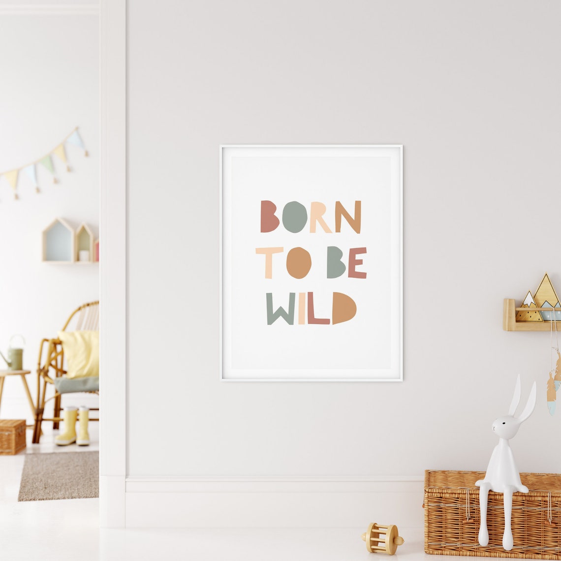 Born To Be Wild Nursery Quote Art Print - Image 2