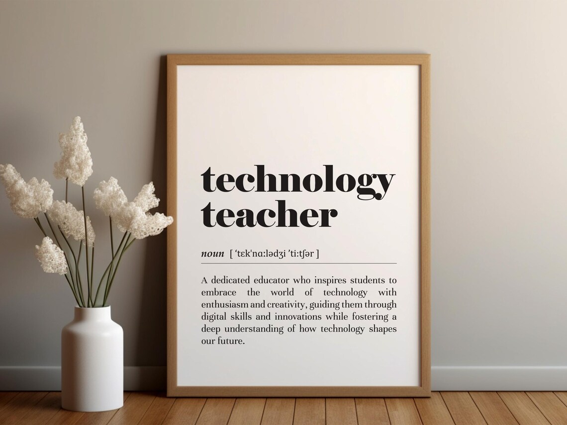 Technology Teacher Definition Art Print