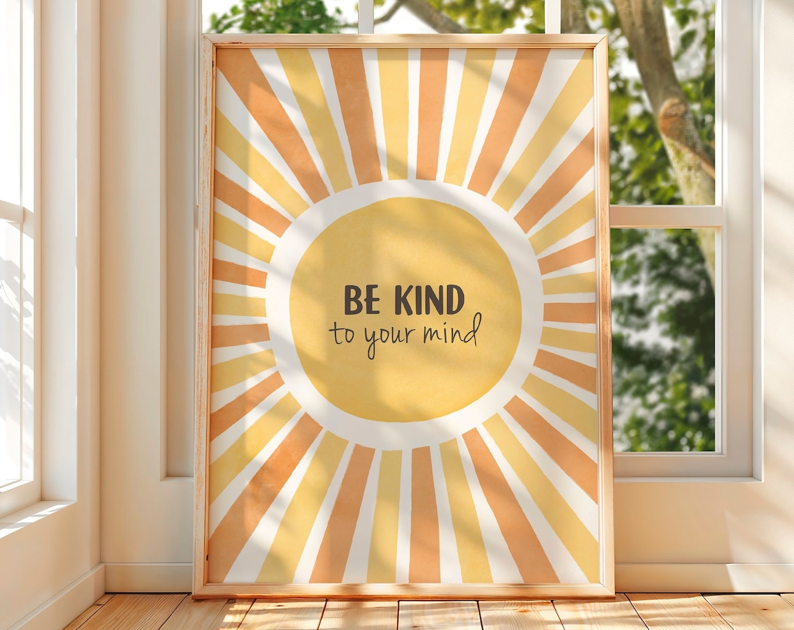 Be Kind To Your Mind Therapy Office Poster