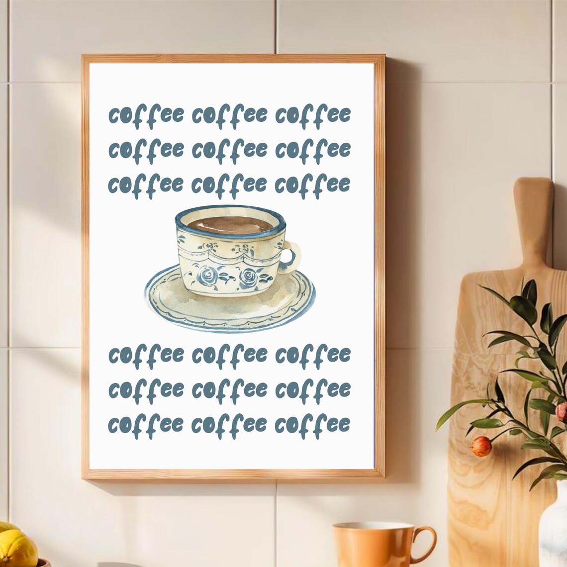 Coffee Lover Art Print Modern Coffee Wall Decor Kitchen