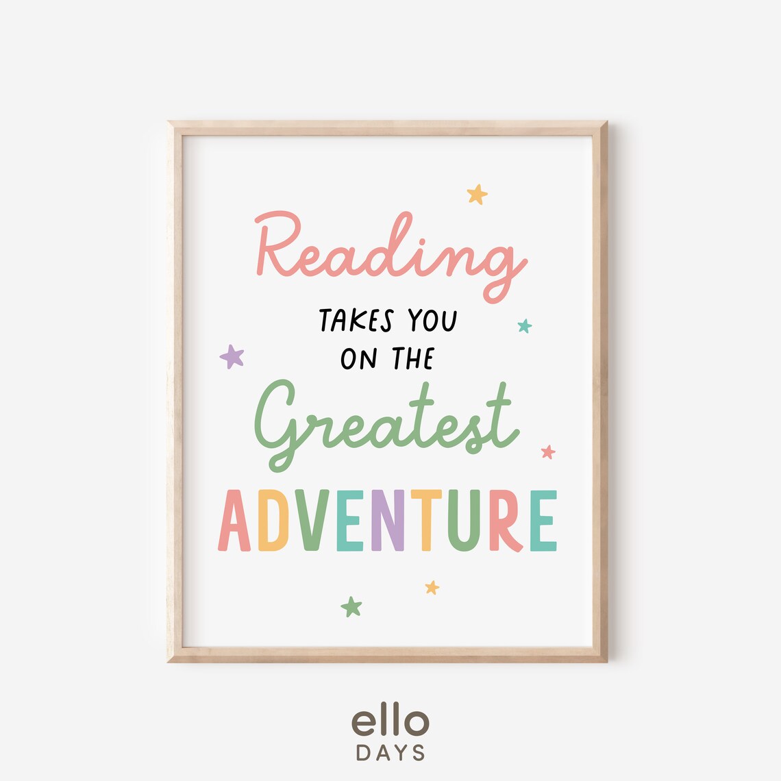 Reading Takes You On The Greatest Adventure Kids Quote Poster - Image 4