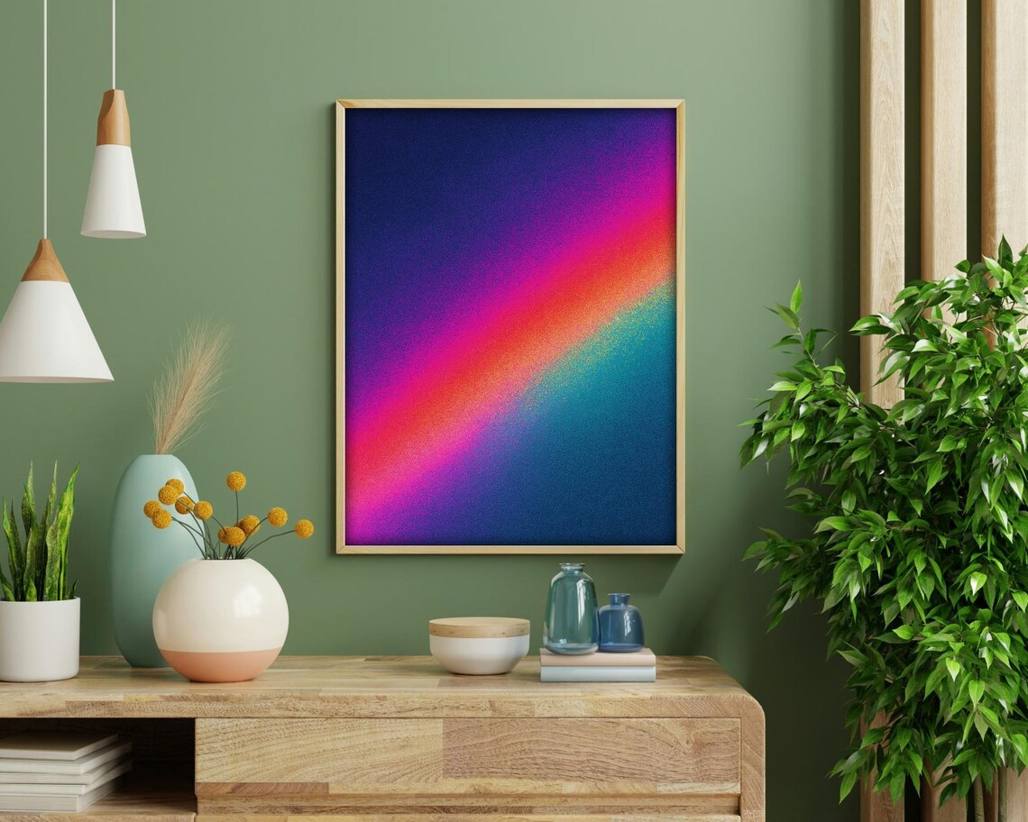 Retro Gradient Noise Vaporwave Spectrum Poster - Image 4