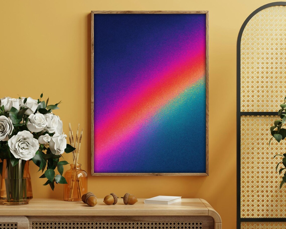 Retro Gradient Noise Vaporwave Spectrum Poster - Image 3