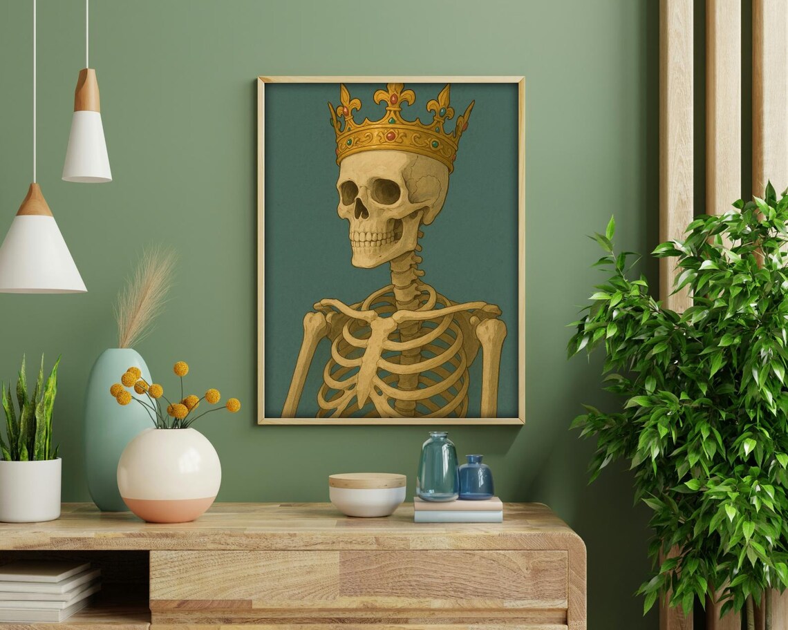 Skeleton King - Halloween Wall Art Print - Image 4