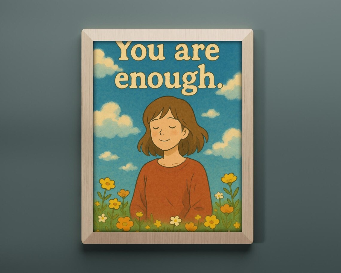 You Are Enough - Motivational Typography Art - Image 2