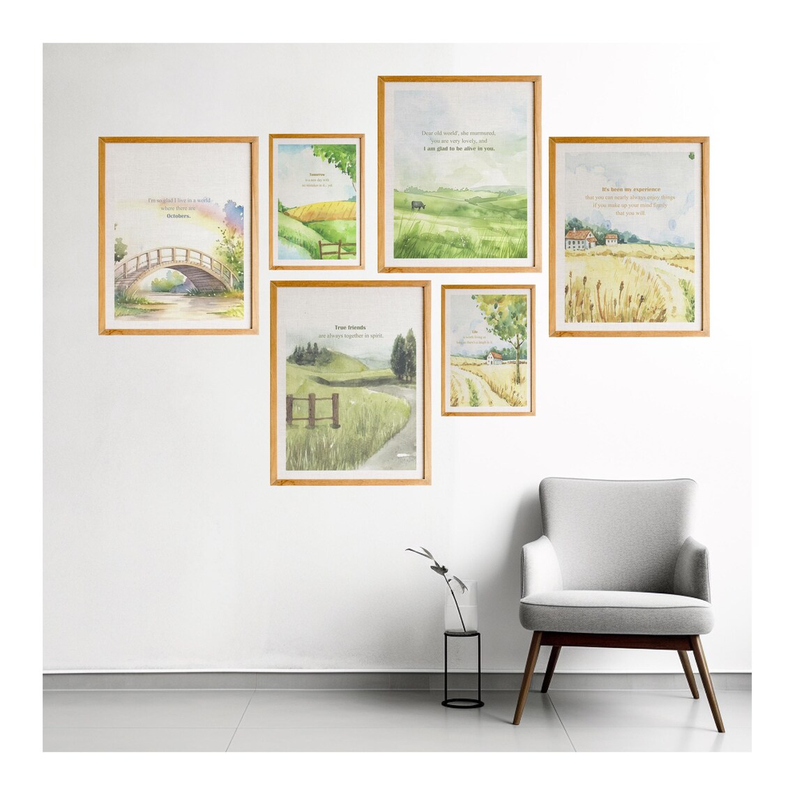 Anne Of Green Gables Quote Watercolor Meadow Book Lover Wall Poster - Image 5