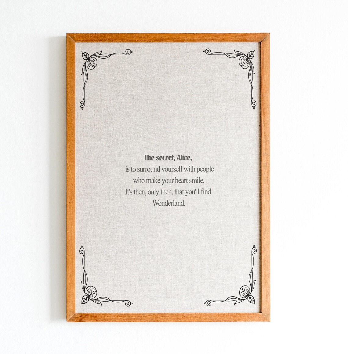 Alice in Wonderland Secret to Find Wonderland Heart Smile Poster