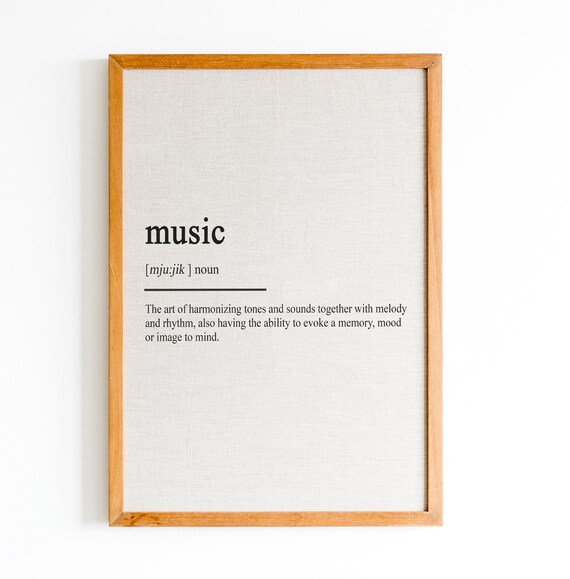 Music Dictionary Definition Melody Harmony Music Quote Poster