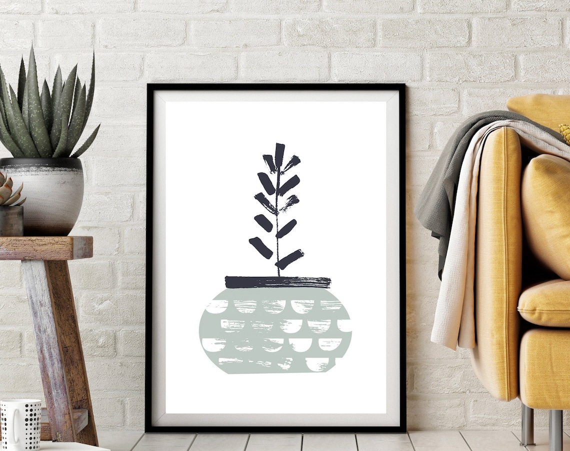 Geometric Shapes Poster, Mid-Century Modern Decor
