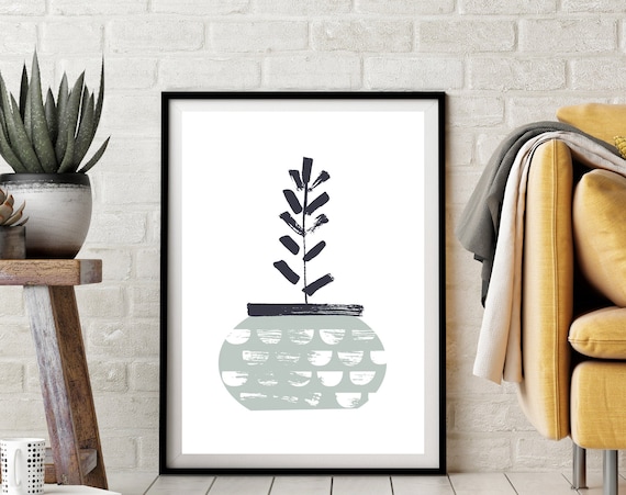 Geometric Shapes Poster, Mid-Century Modern Decor