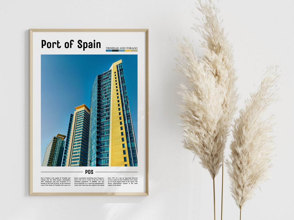 Port Of Spain Poster Port Of Spain Print Port Of Spain Wall Art Spain Photo Spain Poster Spain Print Minimal Travel Poster - Image 4