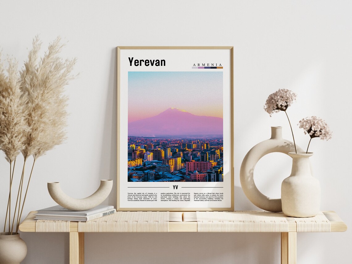 Yerevan Poster Yerevan Print Yerevan Wall Art Europe Photo Europe Poster Europe Print Travel Poster - Image 6