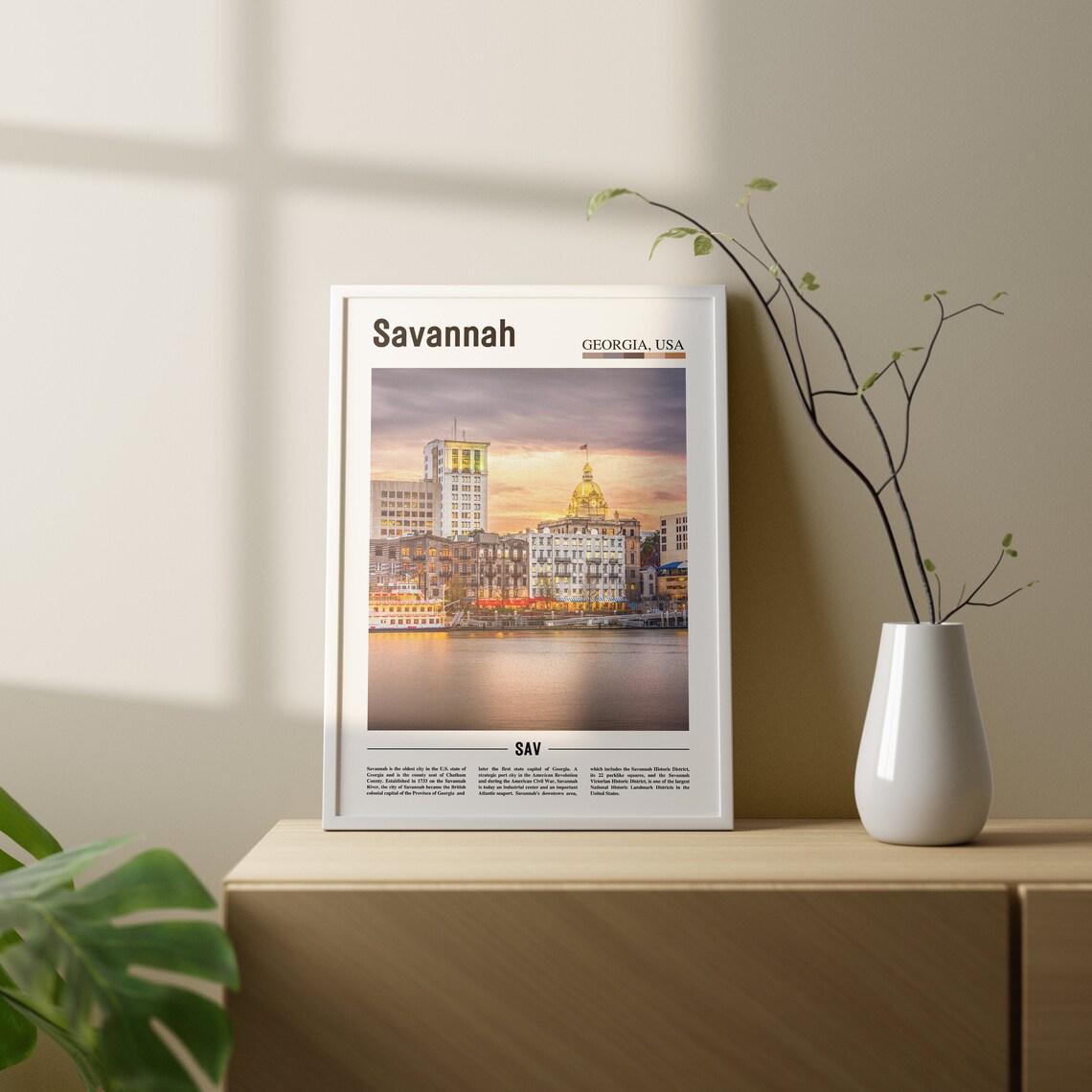 Savannah Travel Poster, Colorful City Artwork - Image 2