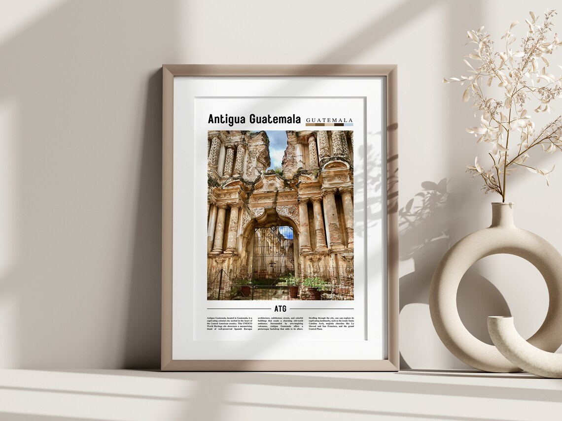 Antigua Guatemala Travel Poster, Central America - Image 3