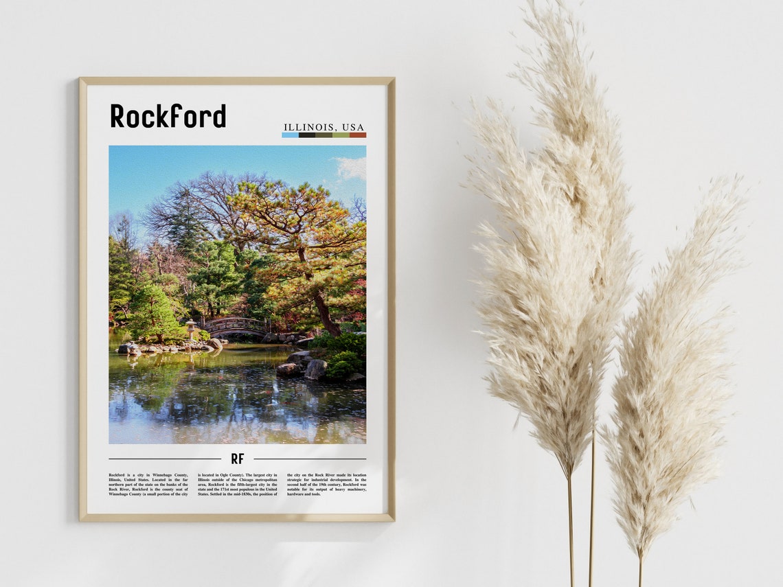 Rockford Poster Rockford Print Rockford Wall Art United States Photo United States Poster United States Print - Image 3