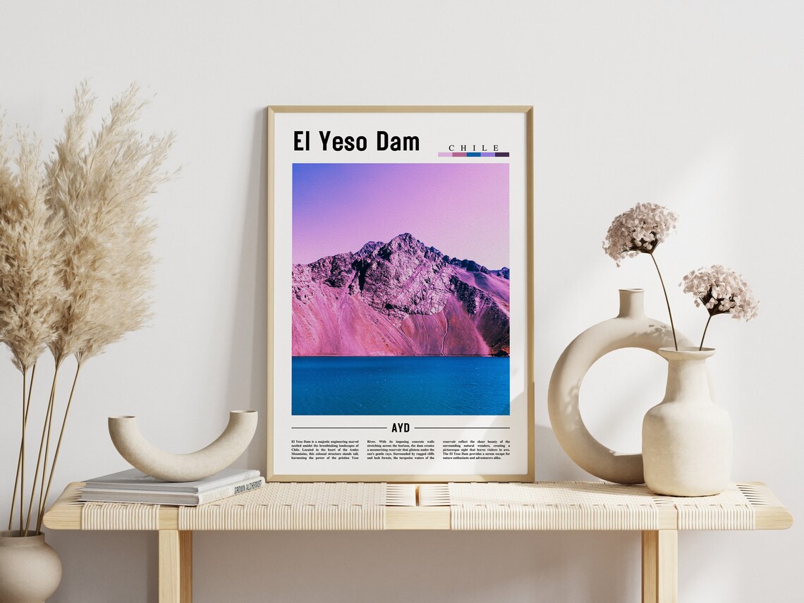 El Yeso Dam Travel Poster, South America - Image 6