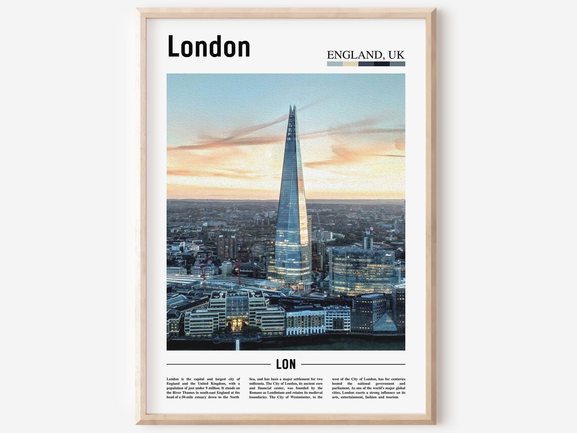 London Minimal Travel Poster, City Art Print