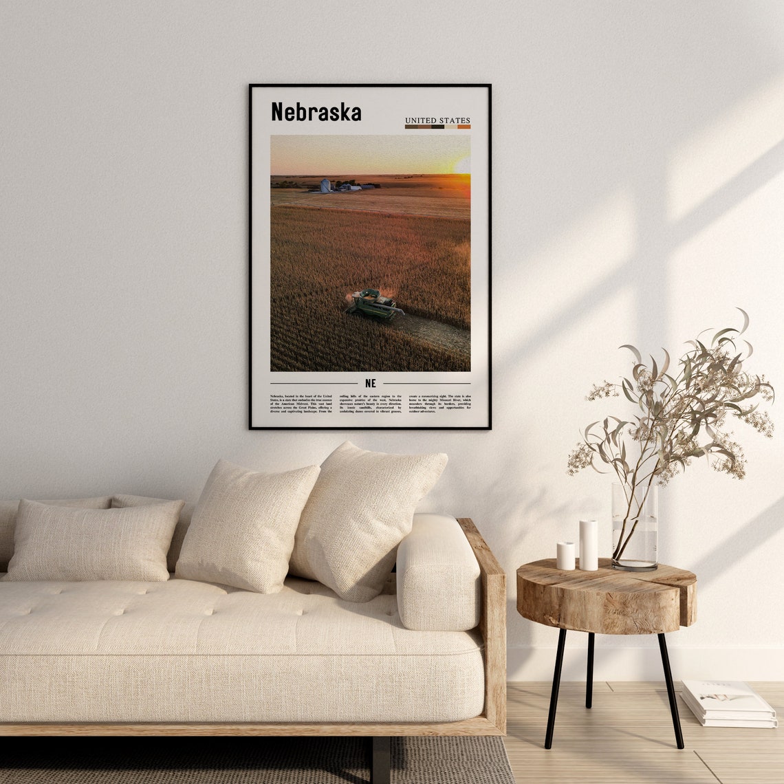 Nebraska Poster Nebraska Print Nebraska Wall Art United States Photo United States Poster United States Print - Image 2