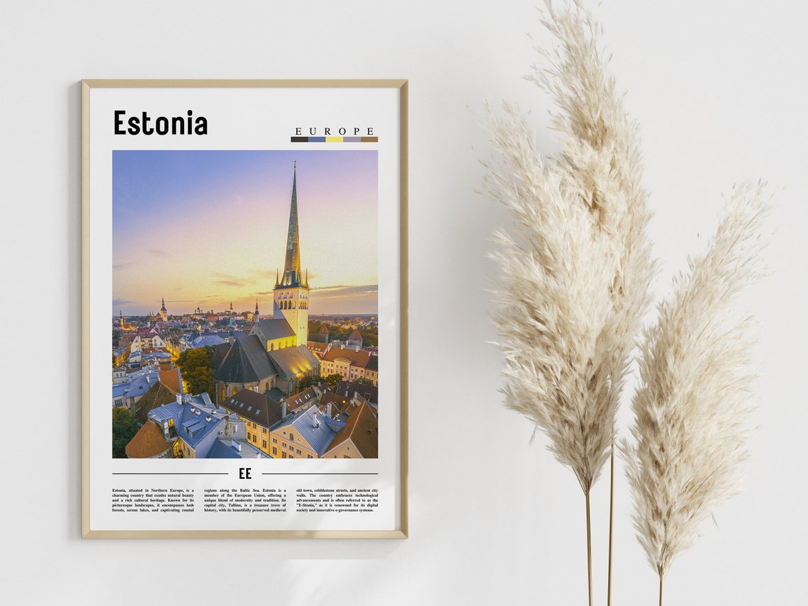 Estonia Poster Estonia Print Estonia Wall Art Europe Photo Europe Poster Europe Print Travel Poster - Image 4
