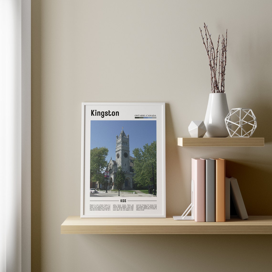 Kingston Print Kingston Poster Kingston Wall Art Minimal Travel Print Minimal City Poster Travel Destination Print Oil Painting Poster - Image 2
