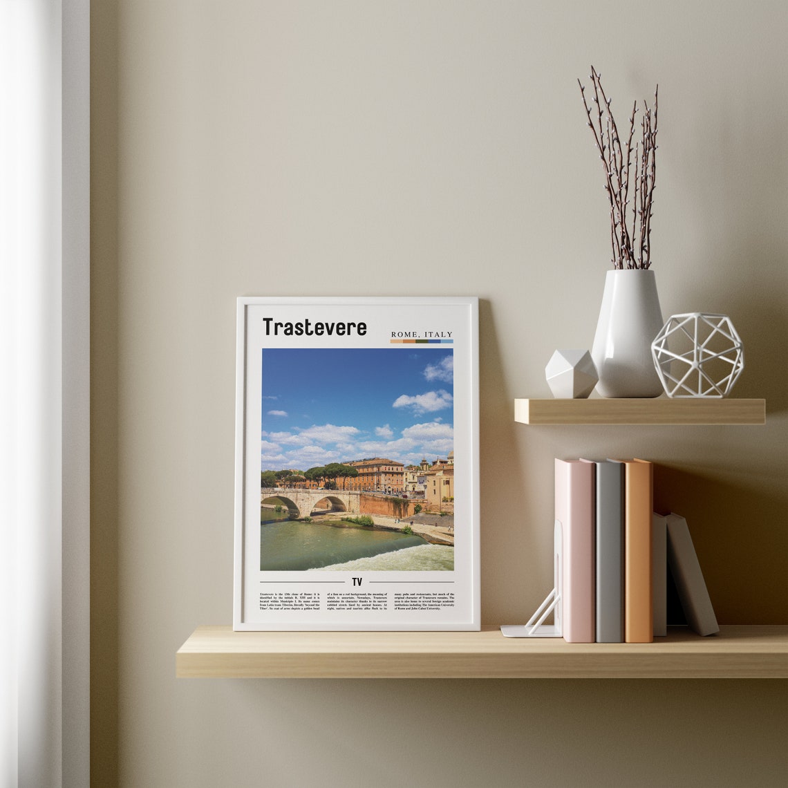 Trastevere Print Trastevere Poster Trastevere Wall Art Oil Painting Poster Colorful City Print City Artwork Travel Artwork Travel Art - Image 4