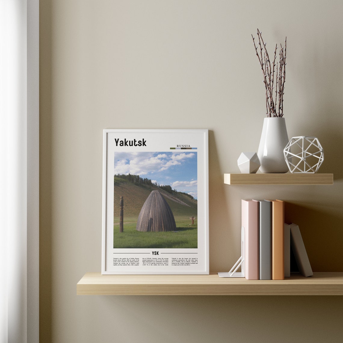 Yakutsk Print Yakutsk Poster Yakutsk Wall Art Minimal Travel Print Minimal City Poster Travel Destination City Print Oil Painting Poster - Image 2