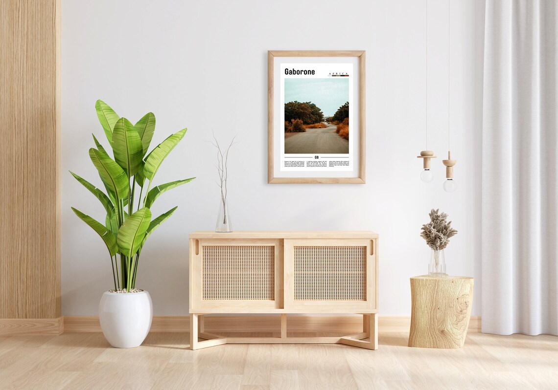 Gaborone Minimal Travel Poster, Oil Painting - Image 5