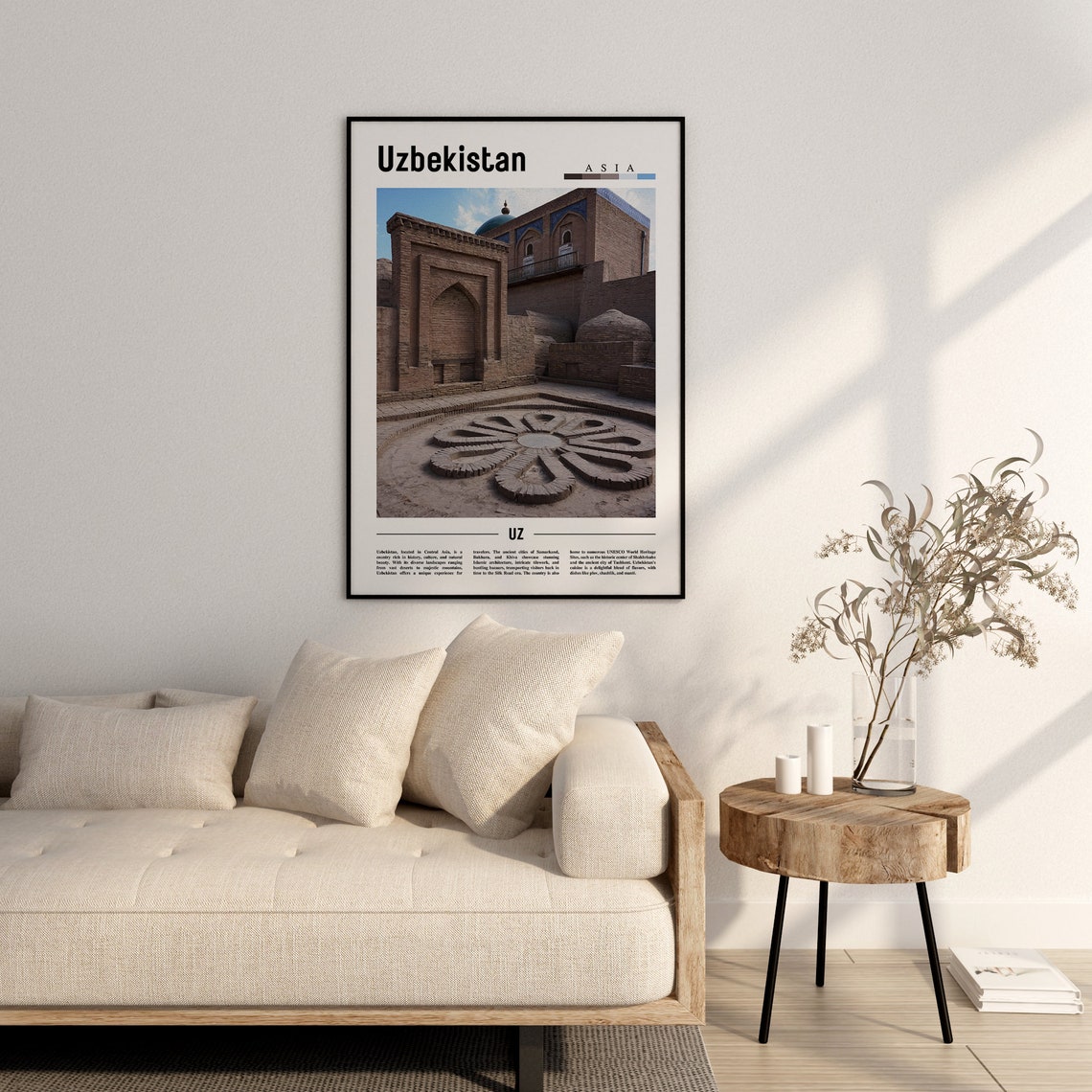 Uzbekistan Poster Uzbekistan Print Uzbekistan Wall Art Asia Print Asia Poster Asia Photo Minimal Travel Poster - Image 2