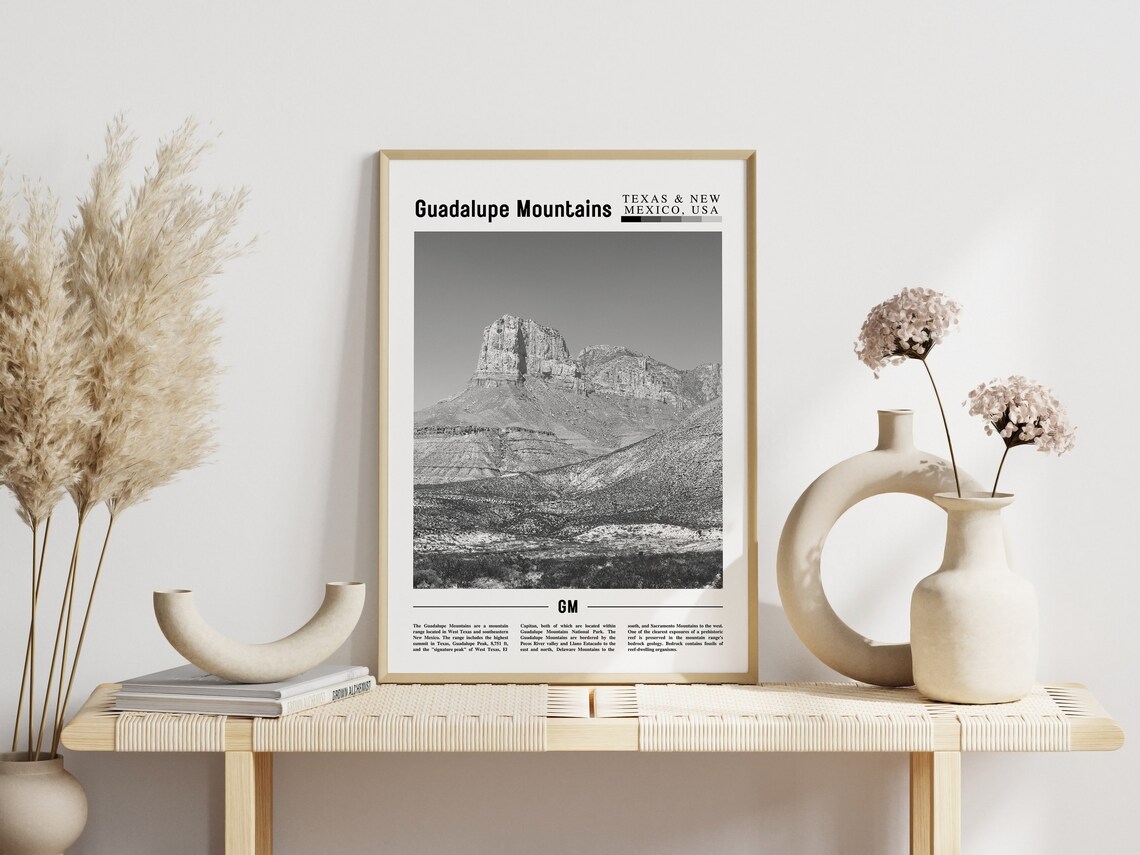 Guadalupe Mountains Minimal Travel Poster - Image 6