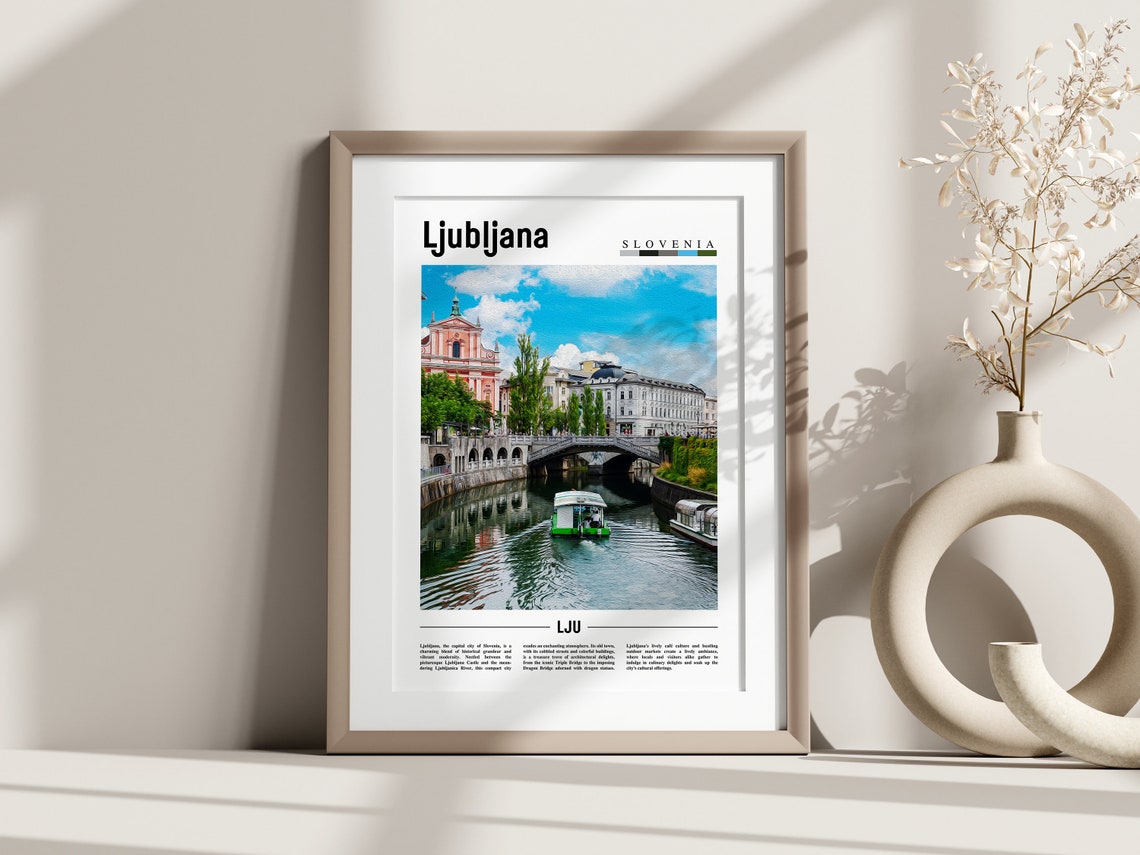 Ljubljana Poster Ljubljana Print Ljubljana Wall Art Europe Photo Europe Poster Europe Print Travel Poster - Image 3