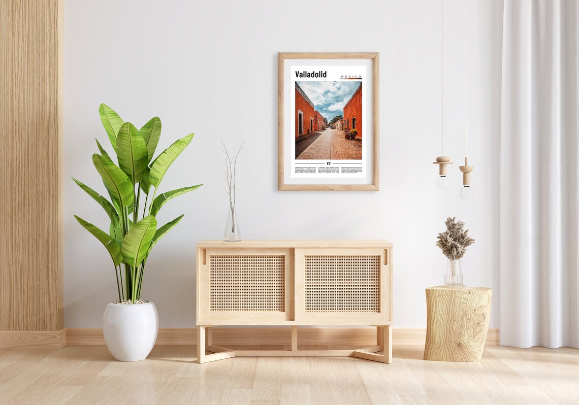 Valladolid Minimal Travel Poster, Oil Painting - Image 5