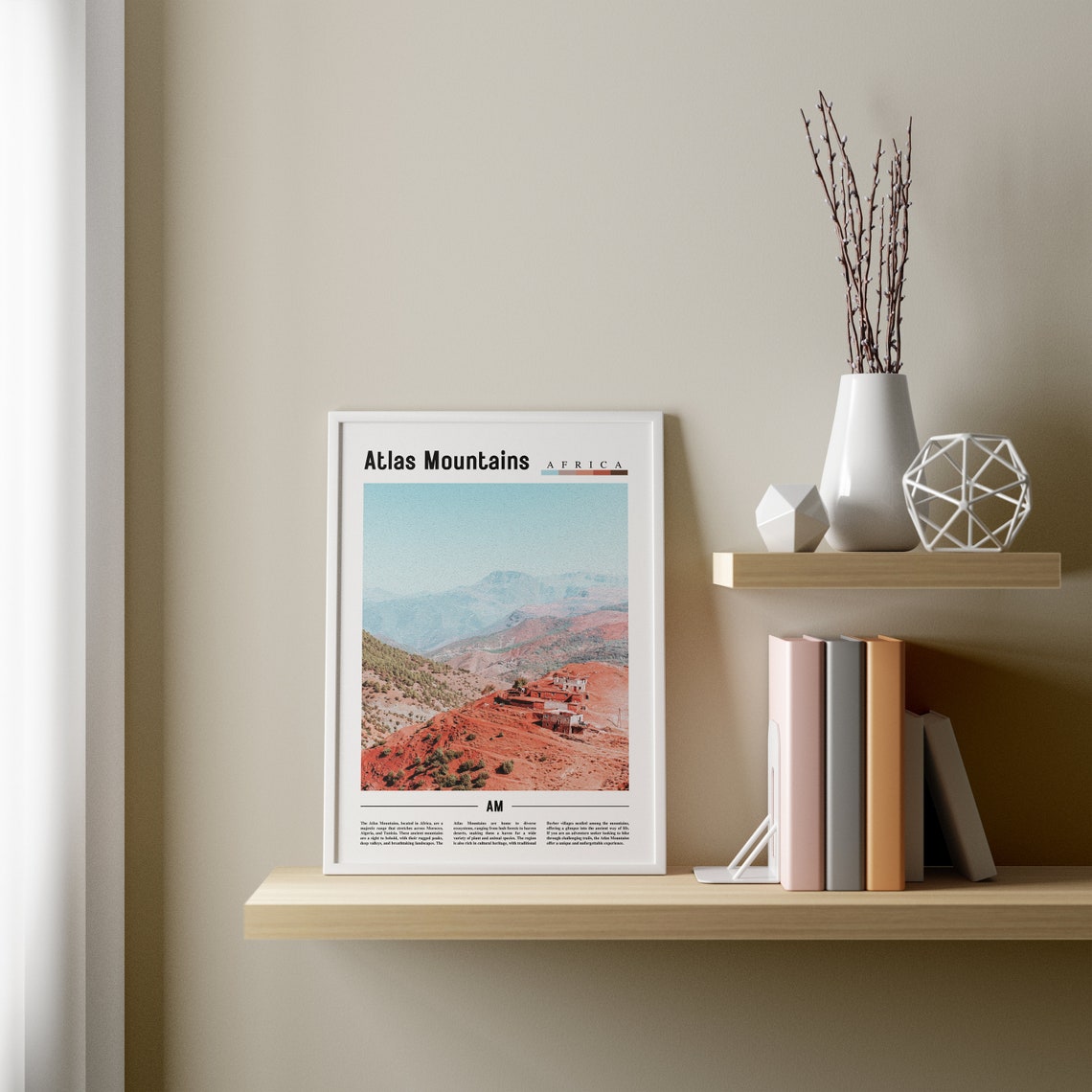 Atlas Mountains Minimal Travel Poster - Image 4