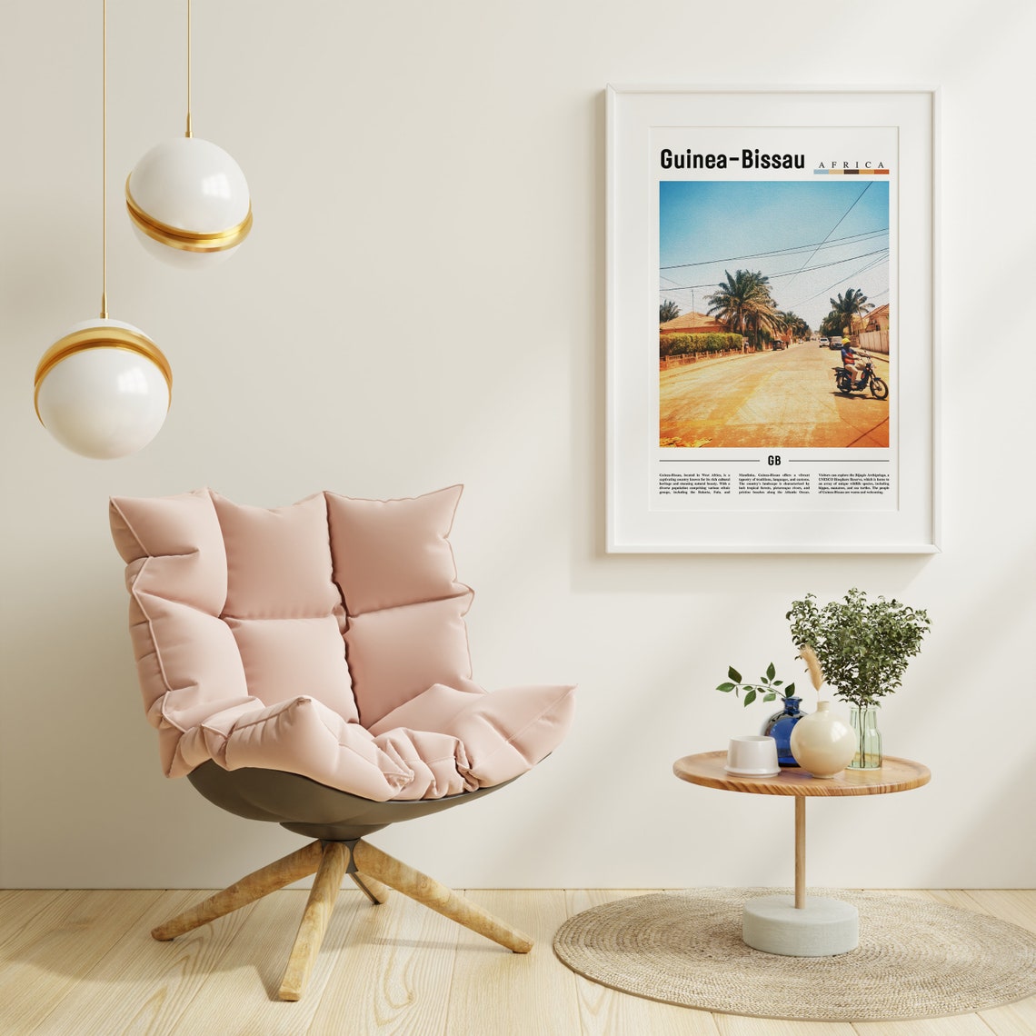 Guinea Bissau Poster Guinea Bissau Print Guinea Bissau Wall Art Minimal Travel Print Travel Destination Oil Painting Poster - Image 6