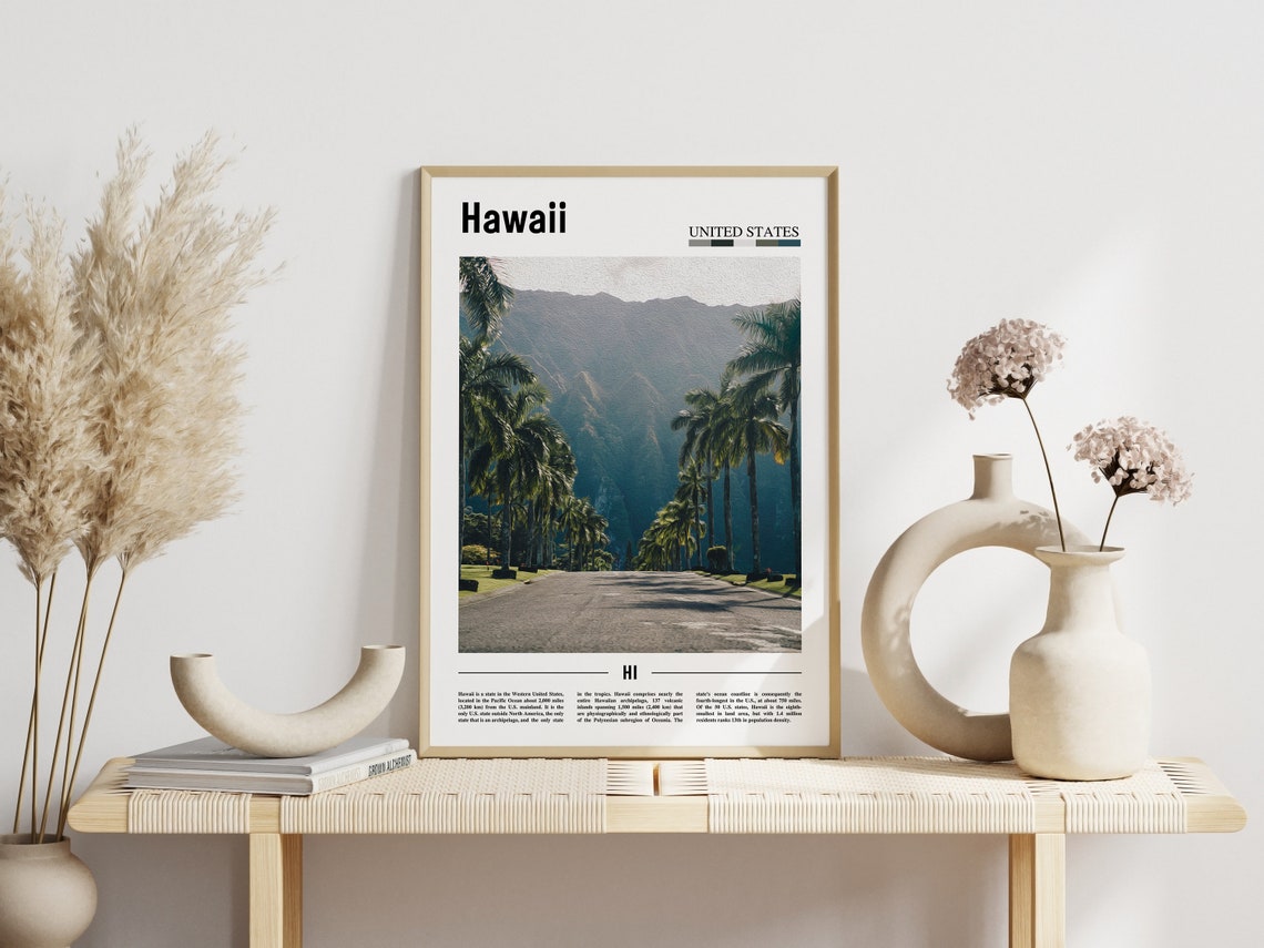 Hawaii Poster Hawaii Print Hawaii Wall Art United States Photo United States Poster United States Print Travel Poster - Image 5