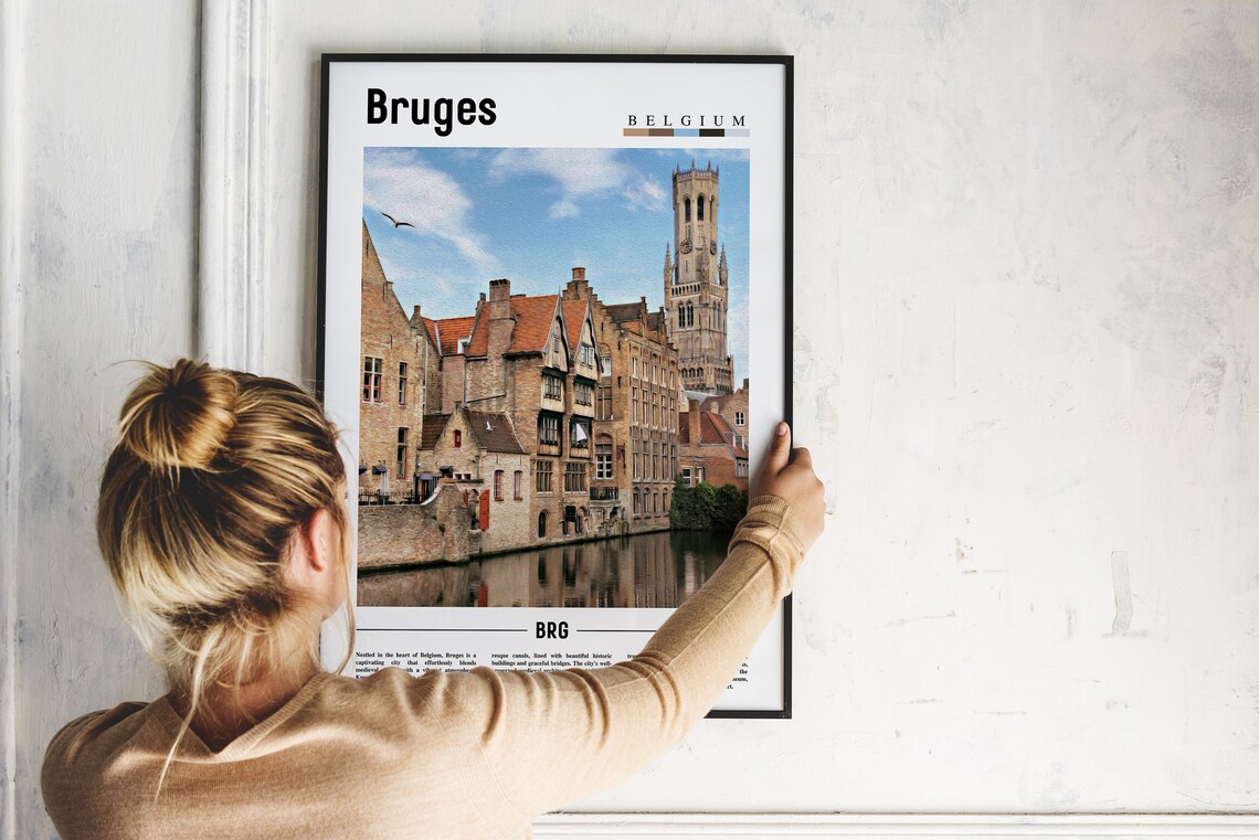 Bruges Poster Bruges Print Bruges Wall Art Europe Photo Europe Poster Europe Print Travel Poster - Image 5