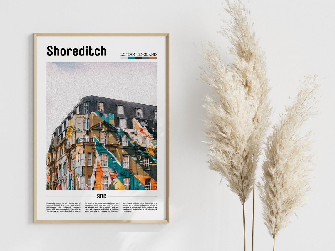 Shoreditch Poster Shoreditch Print Shoreditch Wall Art Europe Photo Europe Poster Europe Print Travel Poster - Image 4