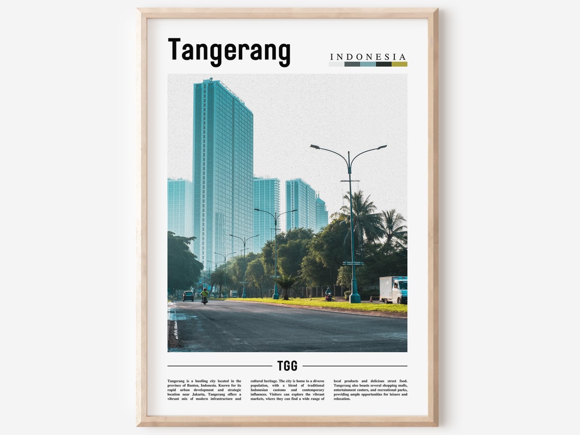 Tangerang Poster Tangerang Print Tangerang Wall Art Asia Print Asia Poster Asia Photo Minimal Travel Poster