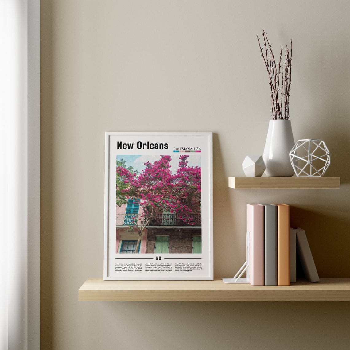 New Orleans Print New Orleans Poster New Orleans Wall Art Minimal Travel Print Minimal City Poster Oil Painting Poster - Image 2