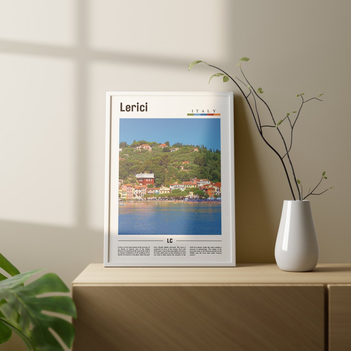 Lerici Print Lerici Poster Lerici Wall Art Italy Photo Italy Poster Italy Print Italy Wall Art Minimal Travel Poster - Image 3