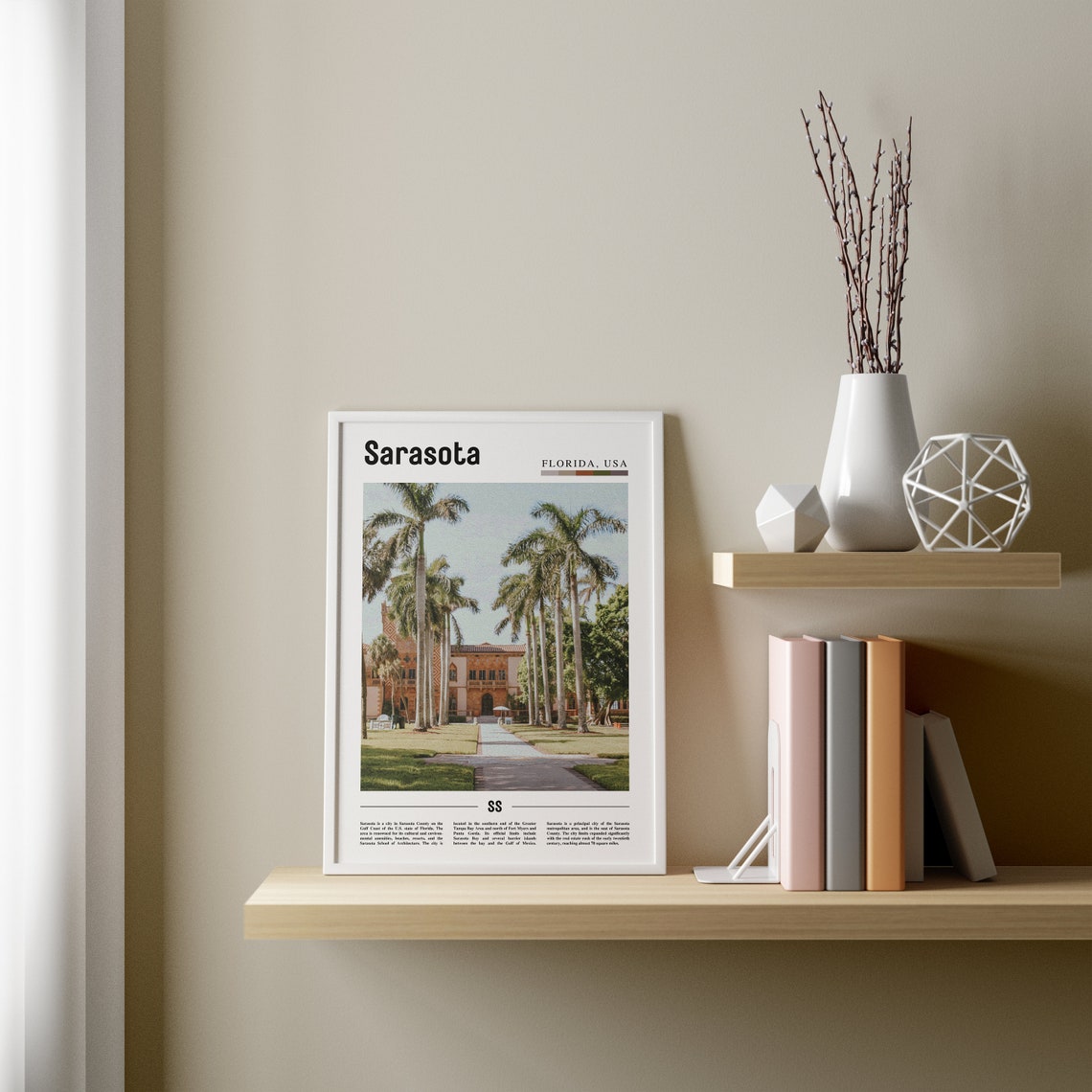 Sarasota Print Sarasota Poster Sarasota Wall Art Oil Painting Poster Colorful City Print City Artwork Travel Artwork Travel Wall Art - Image 4