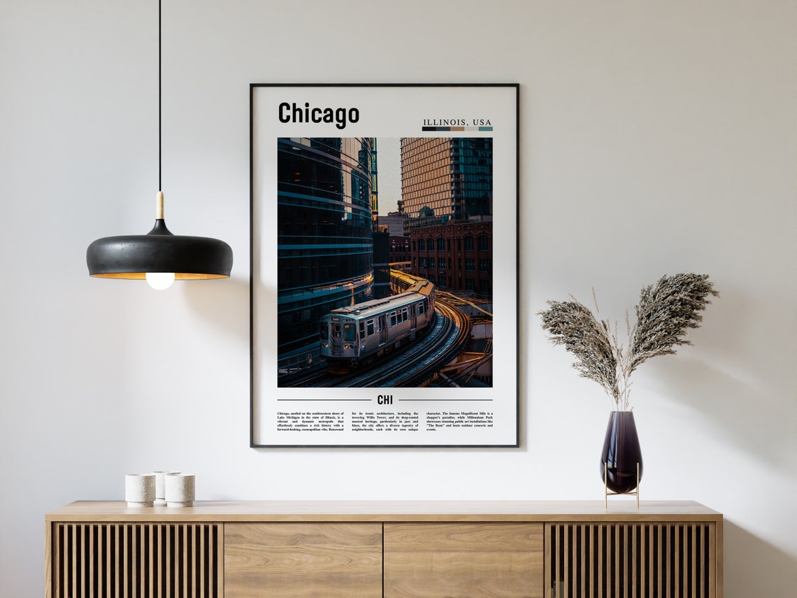 Chicago Print Chicago Poster Chicago Wall Art United States Photo United States Poster United States Print - Image 4