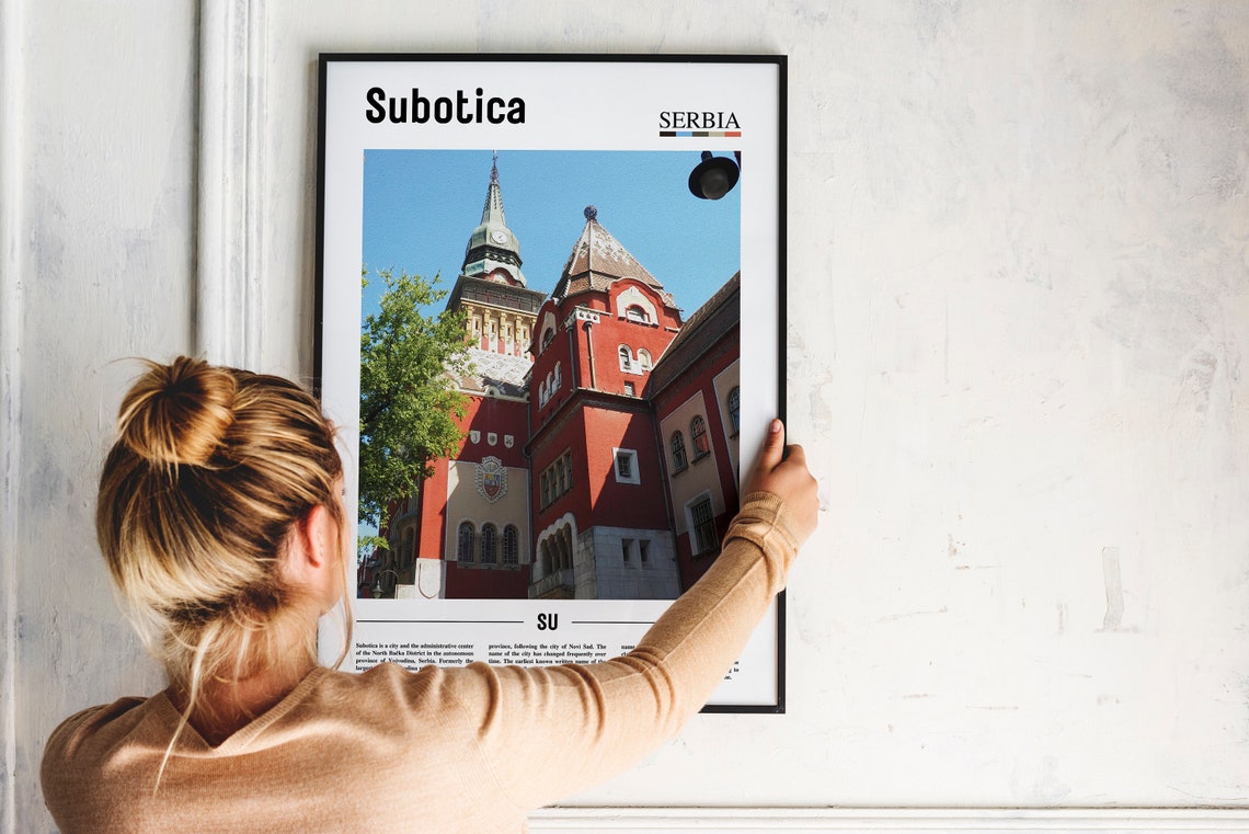 Subotica Print Subotica Poster Subotica Wall Art Oil Painting Poster Colorful City Print City Artwork Travel Artwork Travel Wall Art - Image 3