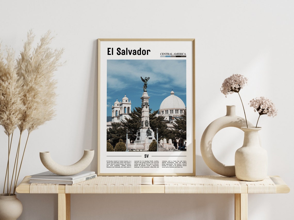 El Salvador Poster El Salvador Print El Salvador Wall Art Central America Poster Central America Print Travel Poster - Image 6