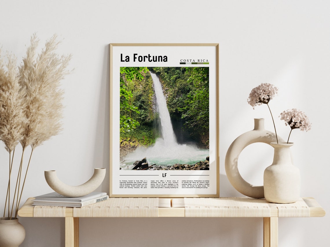 La Fortuna Poster La Fortuna Print La Fortuna Wall Art Central America Poster Central America Print Travel Poster - Image 6