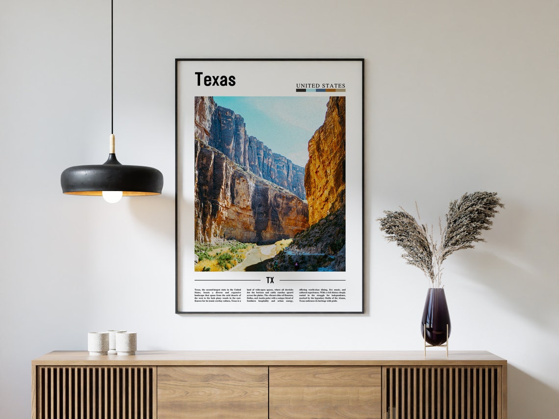 Texas Poster Texas Print Texas Wall Art Texas Photo United States Photo United States Poster United States Print - Image 4