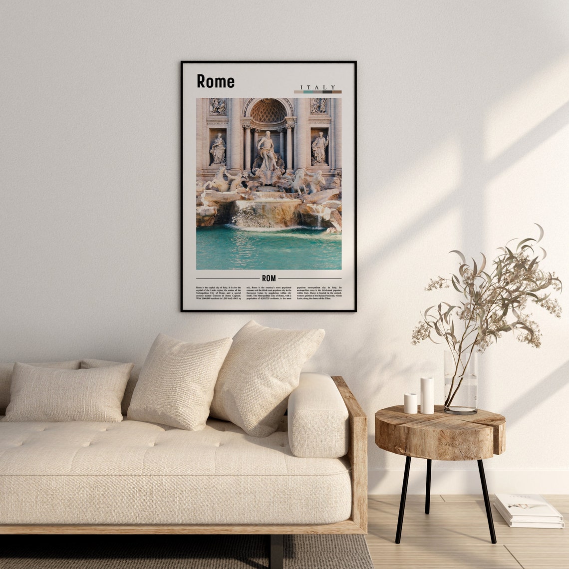 Rome Poster Rome Print Rome Wall Art Italy Photo Italy Poster Italy Print Italy Wall Art Minimal Travel Poster - Image 2