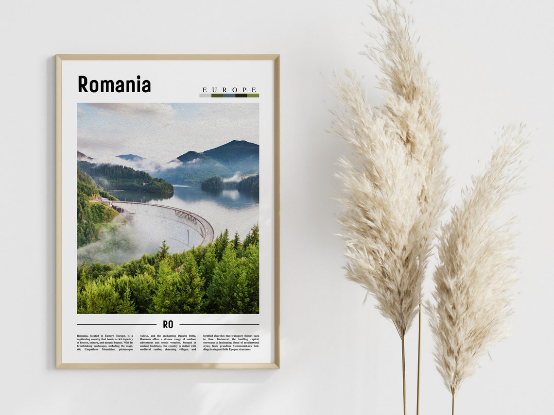 Romania Poster Romania Print Romania Wall Art Europe Photo Europe Poster Europe Print Travel Poster - Image 4