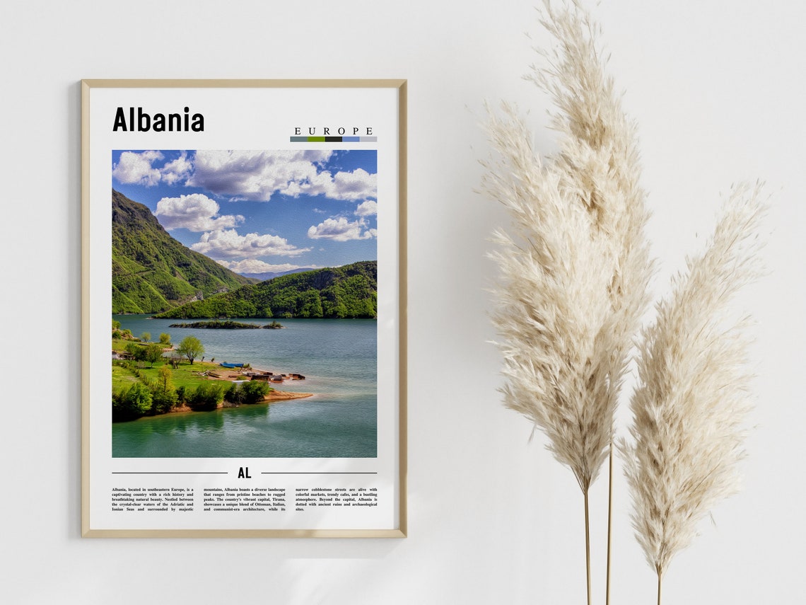 Albania Poster Albania Print Albania Wall Art Europe Photo Europe Poster Europe Print Travel Poster - Image 4