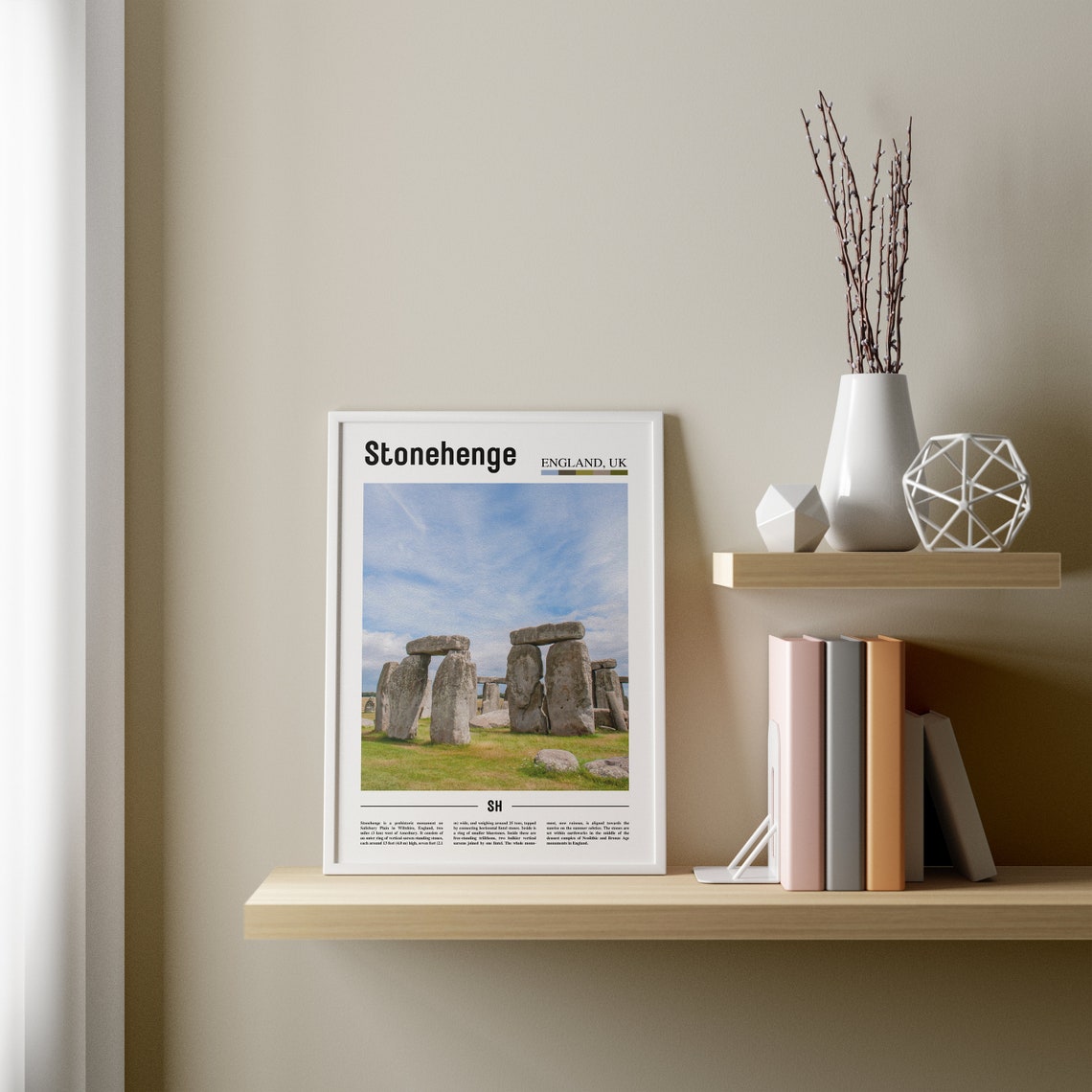 Stonehenge Print Stonehenge Poster Stonehenge Wall Art Minimal Travel Print Minimal City Poster Travel Destination Oil Painting Poster - Image 2
